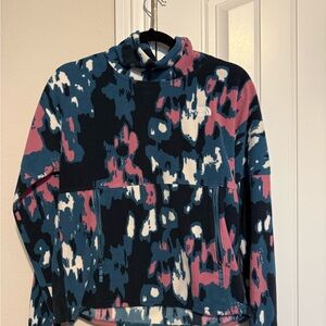 The North Face Blue and Pink Patterned Fleece